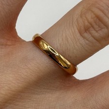 Wedding Band Ring 22ct 22k Yellow Gold - Size M 1/2