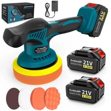Cordless Car Sander / Polisher, 6 INCH DA WITH 2 X 21v 4.0Ah Batteries, 6000RPM