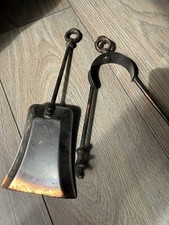 Vintage Fireside Brass tongs