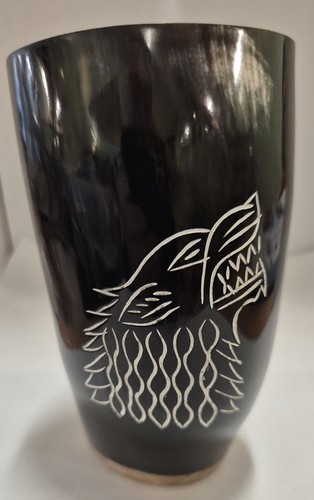 Buffalo horn mug - with, viking