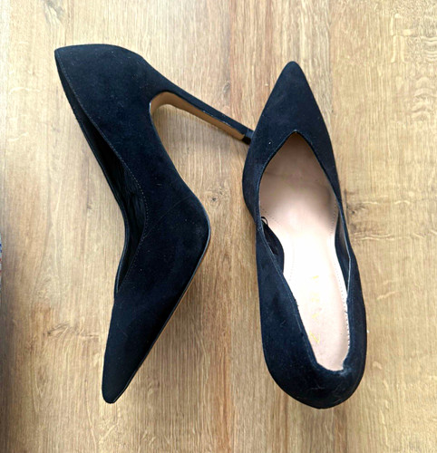 Zara black suede pointed - pointed, toe