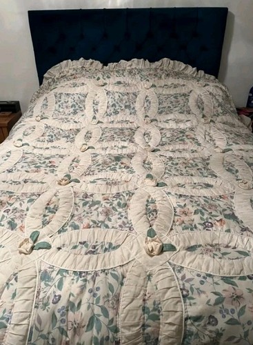 Vintage cotton quilted - cotton, floral