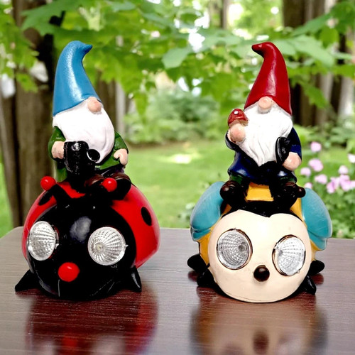Solar gnome garden light - gnome,