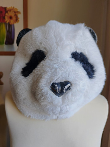 Panda bear full head costume - full,