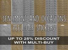 Sentiments Peel Off Stickers – Gold/Silver – Crafts, Cards, Scrapbooking