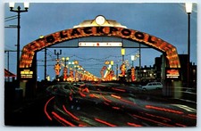 Postcard Blackpool illuminations Lancashire England South Promenade