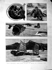 Original Old Antique Print