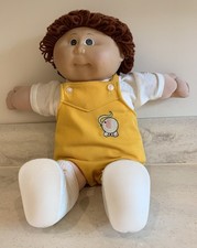 Vintage Cabbage Patch Kids Boy Doll Auburn Hair CPK Romper Suit Head Mold 1.  