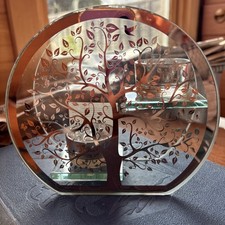 Tree of Life Glass T Light Holder Tea Light Candle Home Decor