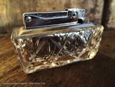 Vintage Bohemian cut lead crystal PREDOM lighter 1970's