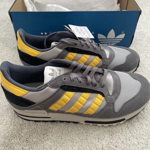 Mens grey yellow adidas - yellow, zx