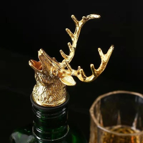 Bottle pourer gold deer wine - gold,