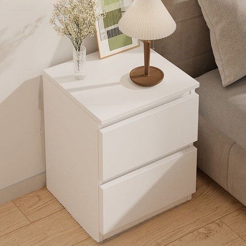 White bedside table cabinets - bedside,