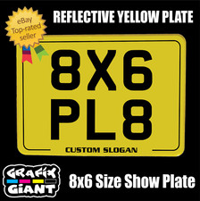 8X6 Reflective Track Day Plate  Novelty Motorcycle Motorbike Show Number Plate