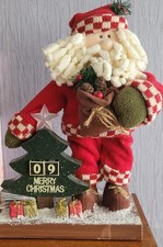 Santa Clause Christmas Ornament Count Down Light Up 13" Perpetual Calendar