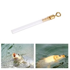 50pcs White&Gold Tube Floats