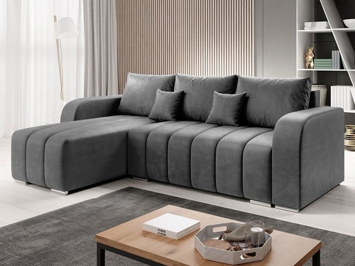 Shaped sofa bed with - bed, storage