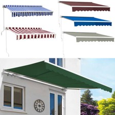Large Patio Canopy Awning Shelter Retractable Rain Cover Outdoor SunShade Garden