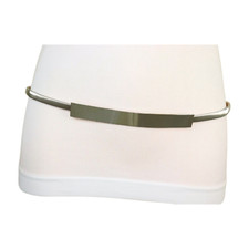 Women Silver Metal Elastic