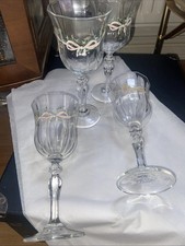 Set Of 4 Vintage Eternal Beau Wine Glasses