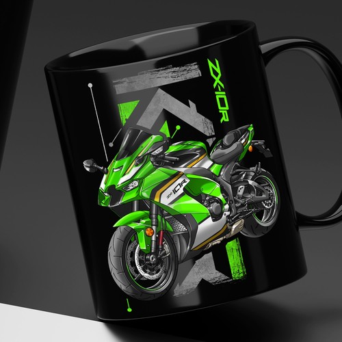 Coffee mug for kawasaki zx10r - kawasaki,