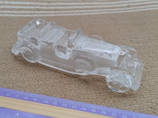Retro glass car with open top