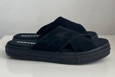 Converse Suede Platform Sliders Sandals Black Uk Size 7