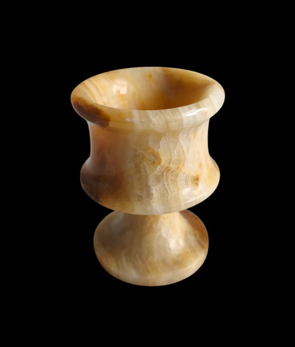 Vintage goblet shaped onyx - goblet,