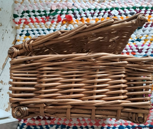 Wicker basket with lid - wicker, and