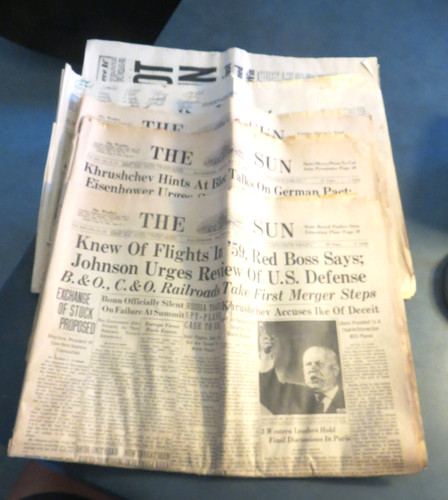 1960 vintage newspaper lot - vintage,