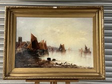 Antique Oil Painting Thames
