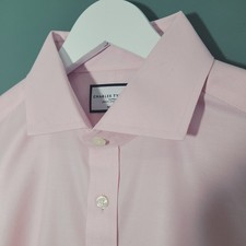 See Desc BNWOT NEW CHARLES TYRWHITT MENS SHIRT 16" NECK SLIM FIT PINK TA45