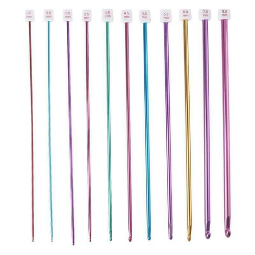 Long tunisian aluminium hook - long,