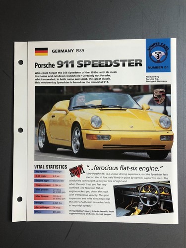 1989 porsche 911 - speedster, imp