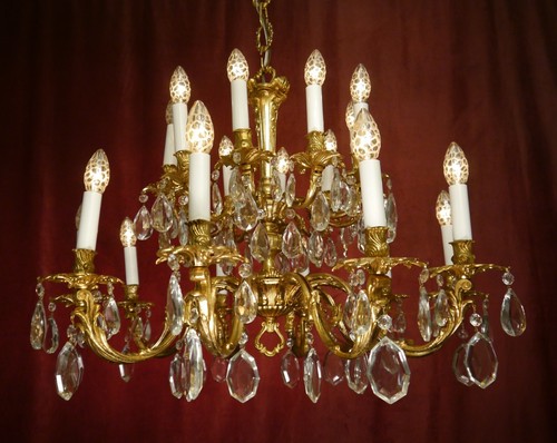 Antique chandelier brass - antique,