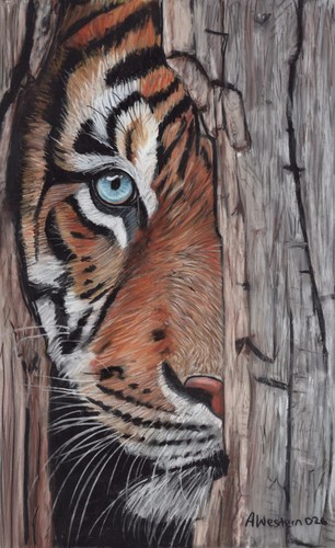 Handmade original tiger - an,