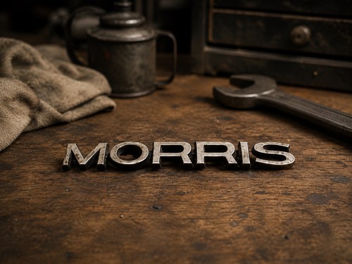 Vintage morris car badge - car,