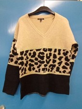 Womens Leopard Print Style  Throw Over Jumper - UK Size 10