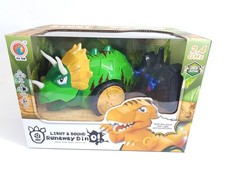 Remote Control Dinosaur Car RC 2.4GHz Light Sound 360° Spin Kids Gift 3+ UK