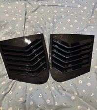 Gloss Black Car Rear Side Window Louvers Shade Cover for BMW