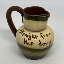 Torquay Pottery Milk Cream 7cm Motto Ware Straight From The Dairy