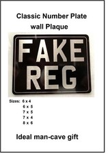 CLASSIC Motorcycle number plate style gift for bike scooter motorcycle fan