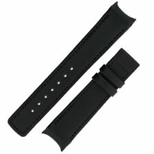 Hirsch Heavy Calf Curve End deployant Clasp Watch Strap  BLACK 18mm