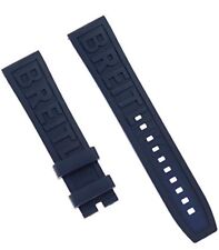 BREITLING 24MM Diver Pro Navy Blue Rubber Strap  (No Buckle)