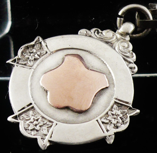 Sterling silver gold push ball - silver,