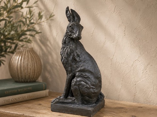 47cm rustic hare home - rustic,