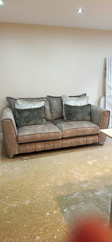 Dfs beige velvet sofa - beige,