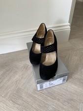 Gabor Shoes Size 5.5 Tori Black Suede Ladies Shoes VGC