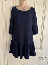 Lovely Boden UK12R dark blue tunic/skater dress, quite heavy fabric, flares out