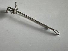 Antique Sterling Silver Stag Equestrian Riding Crop stock/tie/kilt pin AJH Maker